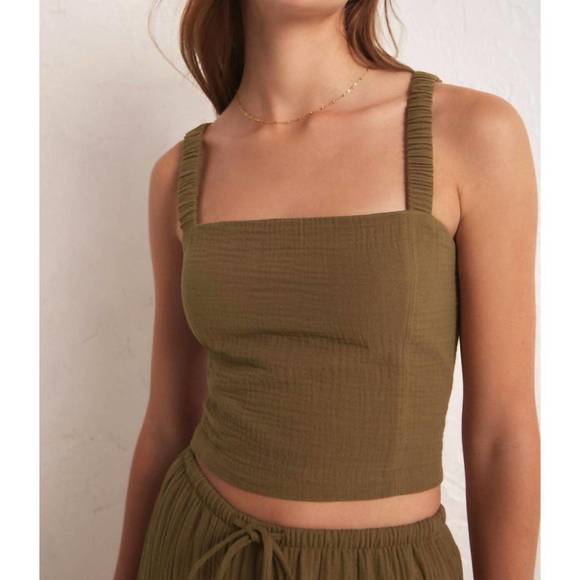 NEW Z SUPPLY cambria gauze top in otter - Picture 1 of 3